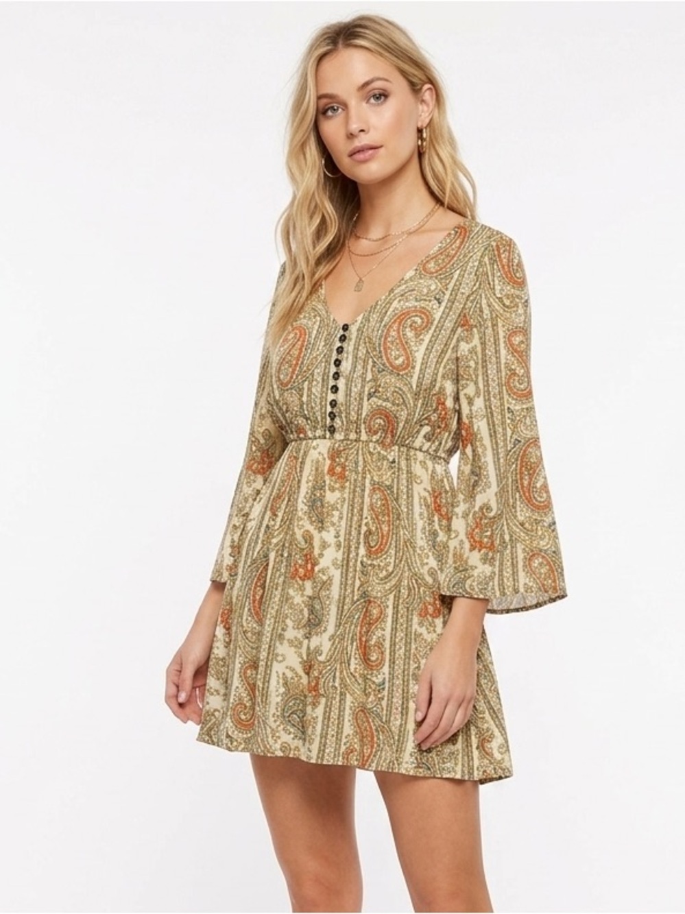 MinkPink paisley boho dress size small
